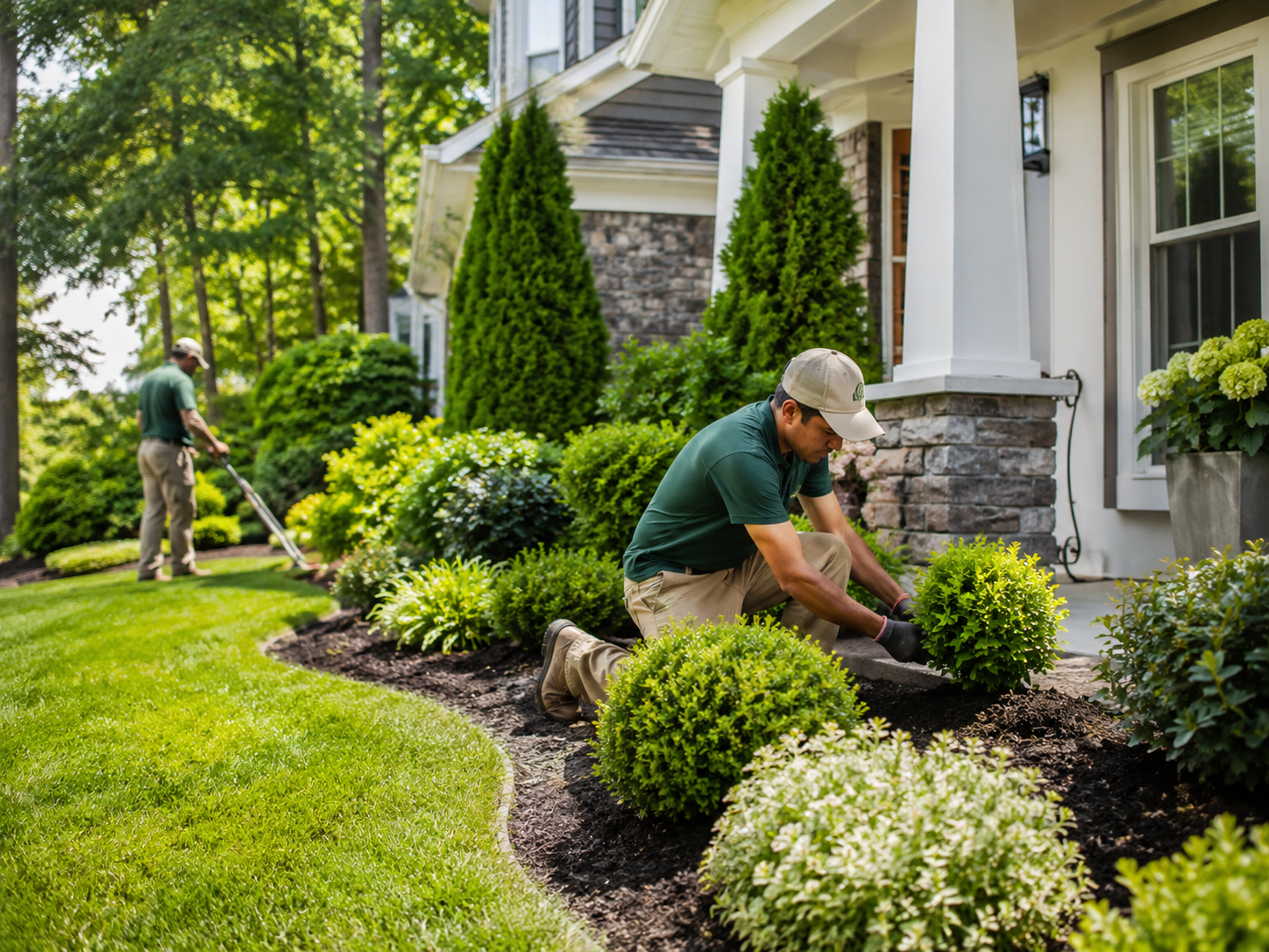 Professional landscaping marketing image